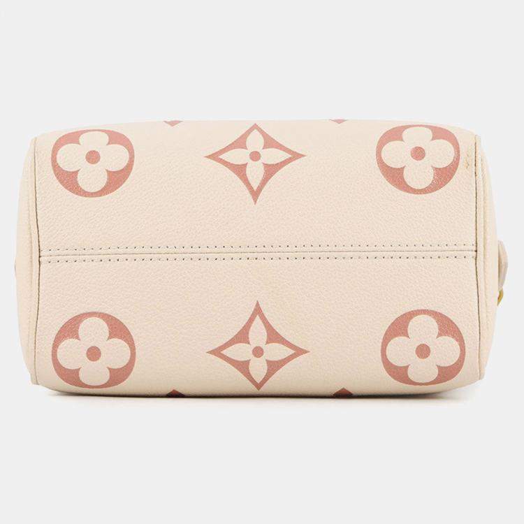 Pre Owned Louis Vuitton Speedy Bandouliere CrMe/Rose Trianonem46397 Monogram Empreinte Leather Size 20