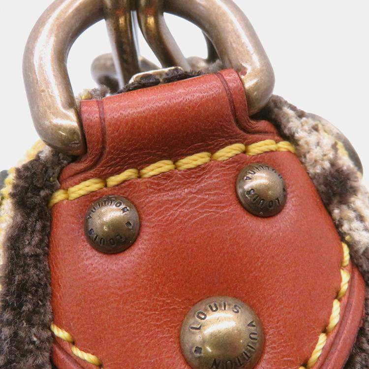 Pre Owned Louis Vuitton Pochette Accessoires Brown/Yellow Monogram Trompe L'Oeil Cotton Pile