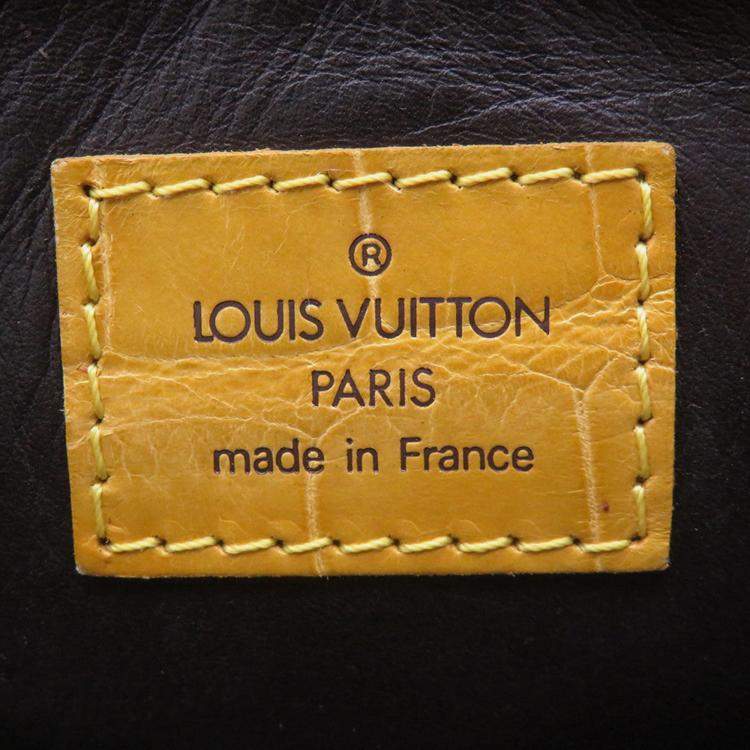 Pre Owned Louis Vuitton Pochette Accessoires Brown/Yellow Monogram Trompe L'Oeil Cotton Pile