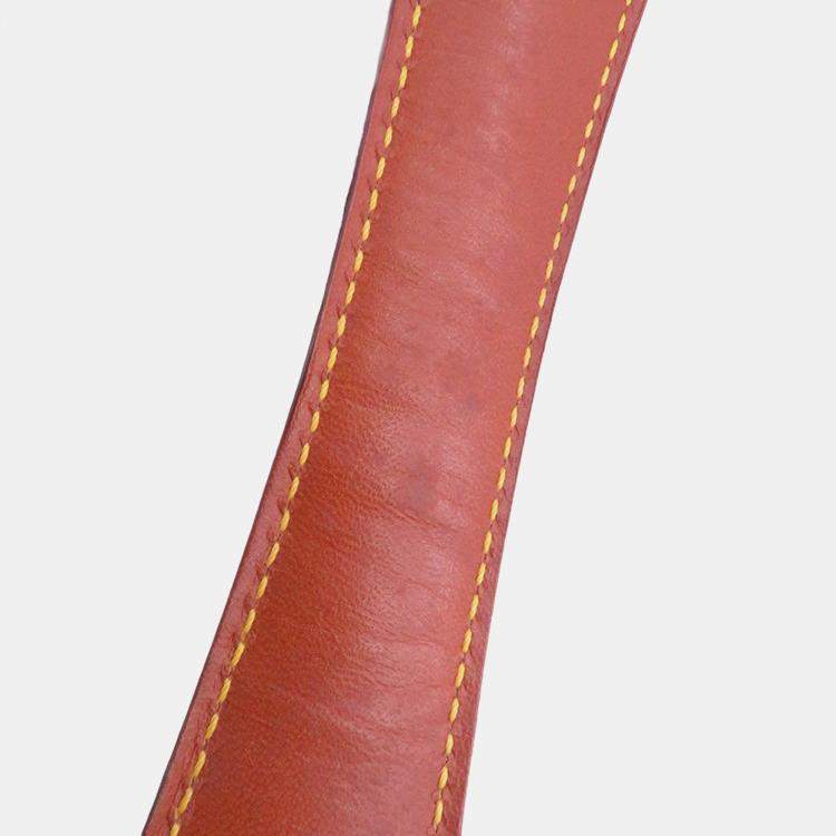 Pre Owned Louis Vuitton Pochette Accessoires Brown/Yellow Monogram Trompe L'Oeil Cotton Pile