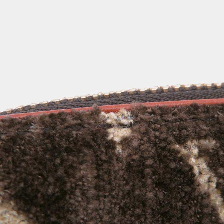 Pre Owned Louis Vuitton Pochette Accessoires Brown/Yellow Monogram Trompe L'Oeil Cotton Pile