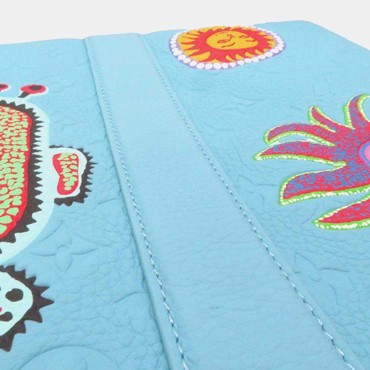 Pre Owned Louis Vuitton Lvxyk Weekend Tote Blue/Multicolor Monogram Taurillon Yayoi Kusama