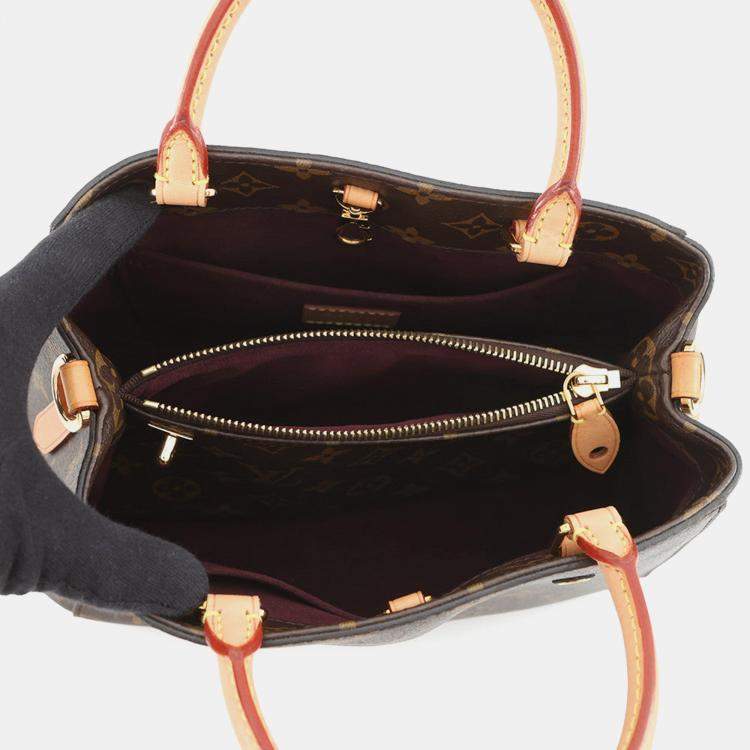 Pre Owned Louis Vuitton Montaigne Bordeaux Monogram Size Bb