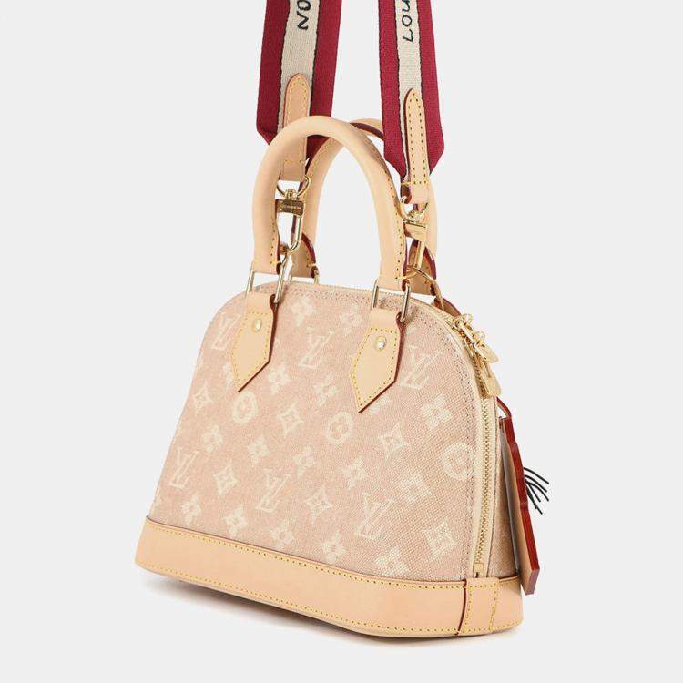 Pre Owned Louis Vuitton Alma Beige/Red Monogram Miaowgram Size Bb