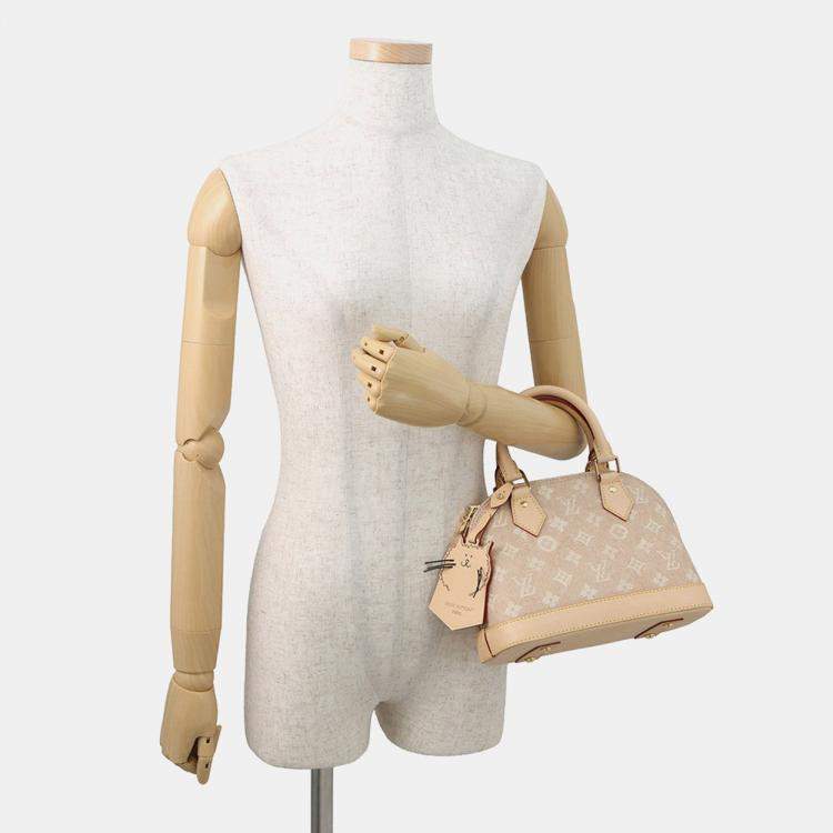Pre Owned Louis Vuitton Alma Beige/Red Monogram Miaowgram Size Bb