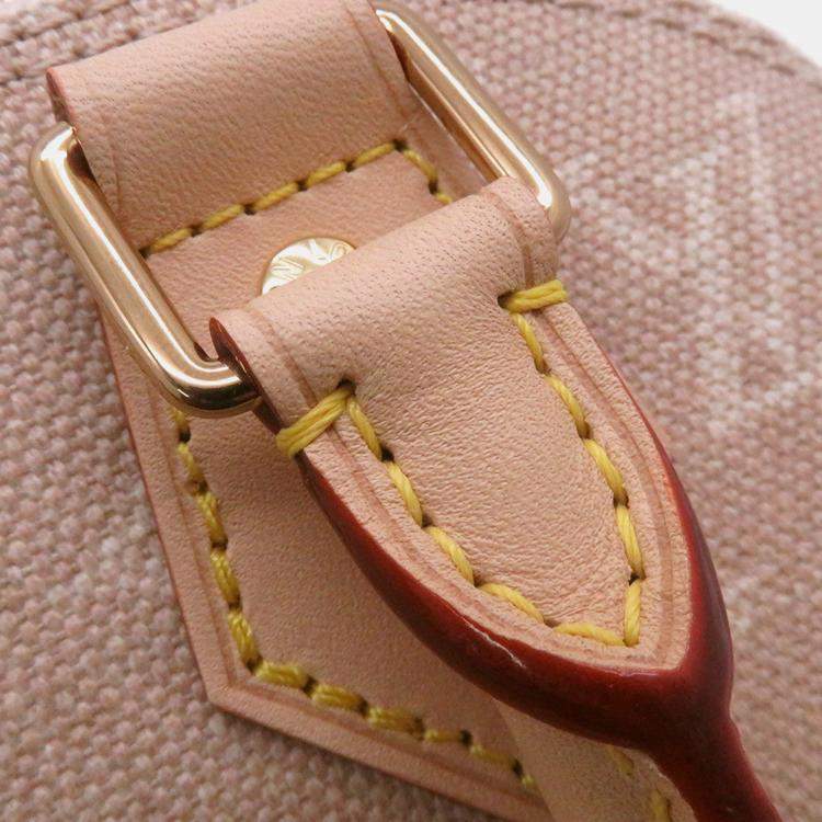 Pre Owned Louis Vuitton Alma Beige/Red Monogram Miaowgram Size Bb