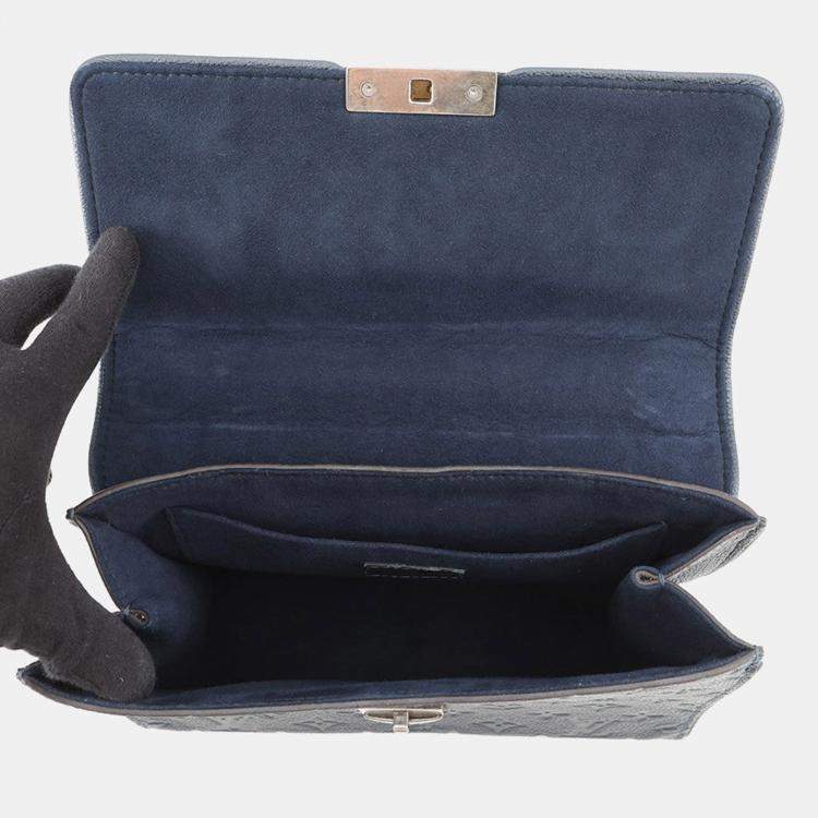 Pre Owned Louis Vuitton Saint Sulpice Indigoblue Monogram Empreinte Leather Size Pm