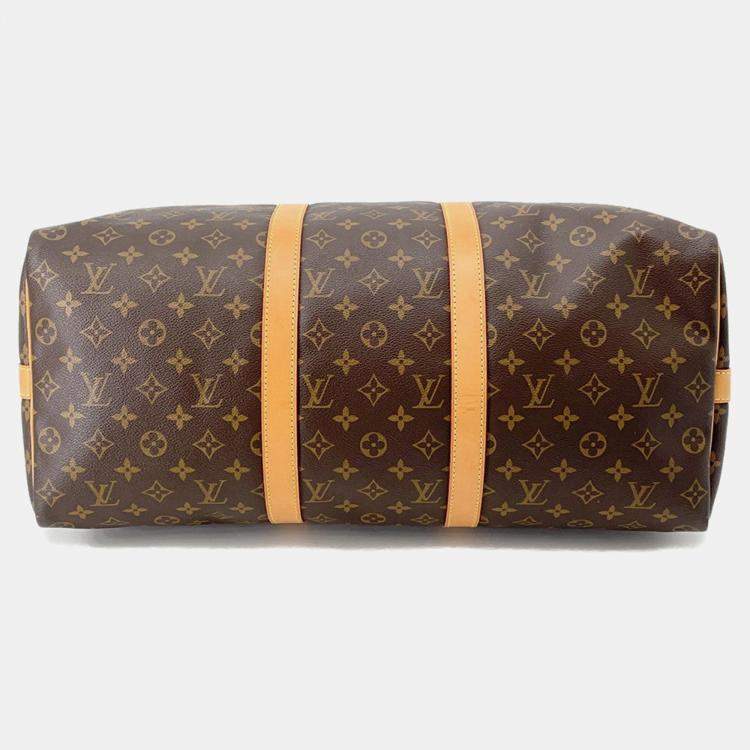 Pre Owned Louis Vuitton Keepall Bandouliere Brown Monogram Size 50