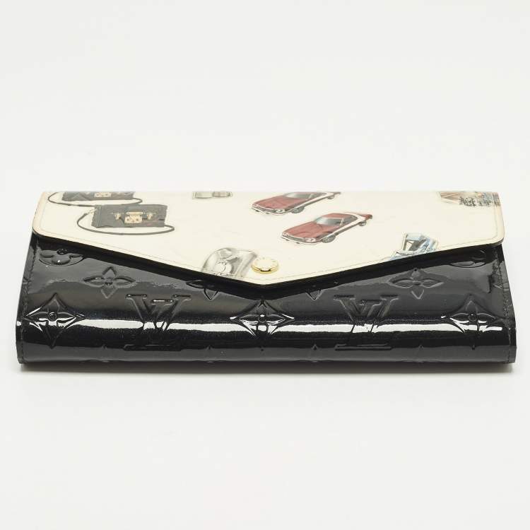Pre Owned Louis Vuitton Sarah Portefeiulle Monogram Vernis Leather Wallet