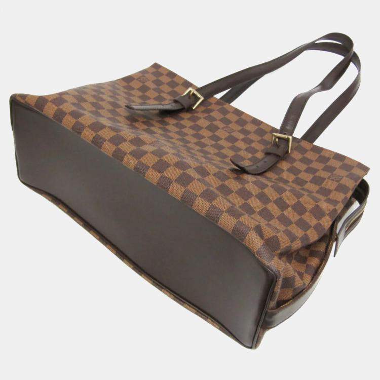 Pre Owned Louis Vuitton Damier Chelsea Shoulder Bag Brown Ebene