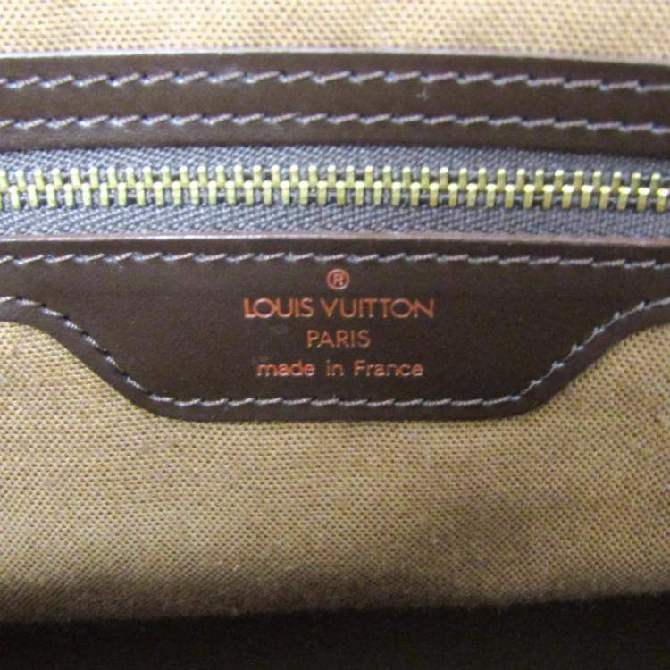 Pre Owned Louis Vuitton Damier Chelsea Shoulder Bag Brown Ebene