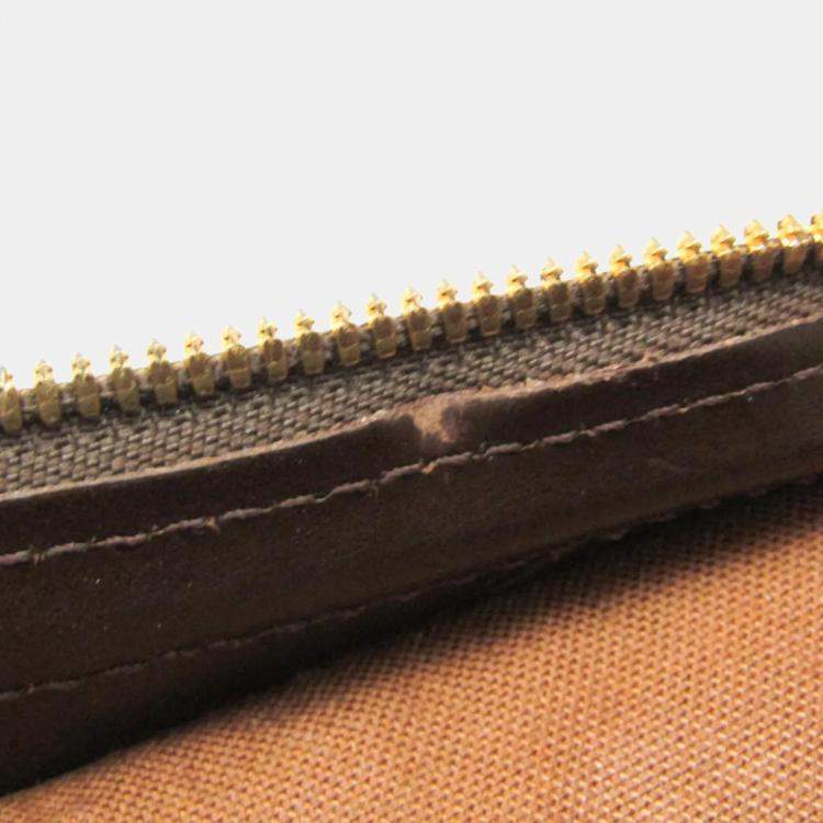 Pre Owned Louis Vuitton Damier Chelsea Shoulder Bag Brown Ebene