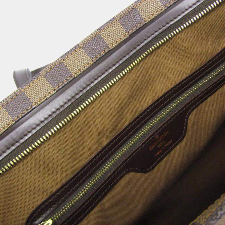 Pre Owned Louis Vuitton Damier Chelsea Shoulder Bag Brown Ebene