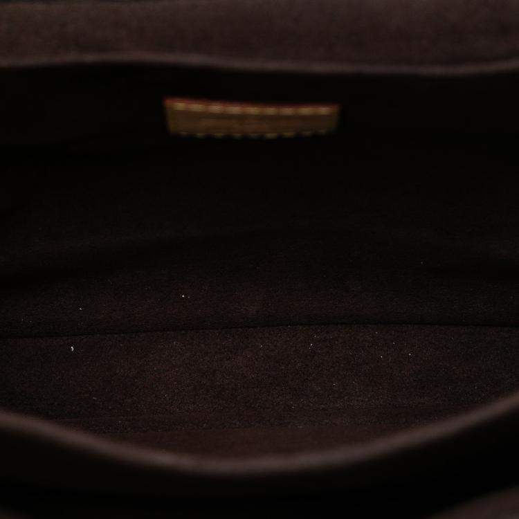 Pre Owned Louis Vuitton Brown Monogram Pochette Metis