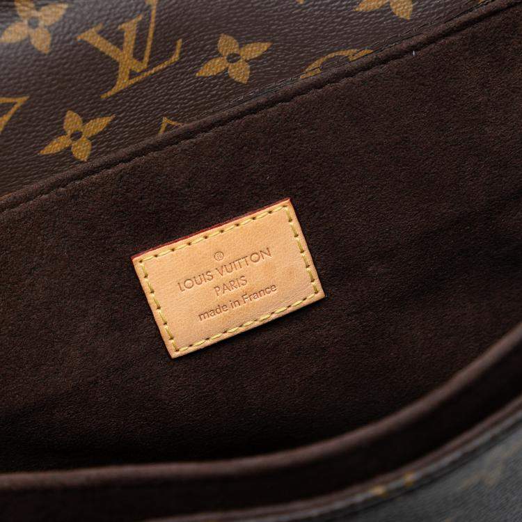 Pre Owned Louis Vuitton Brown Monogram Pochette Metis