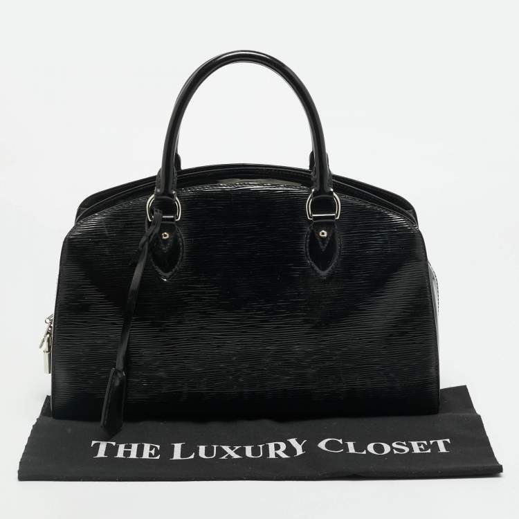 Pre Owned Louis Vuitton Pont Neuf PM Black Electric Epi Leather Bag