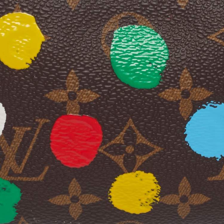 Pre Owned Louis Vuitton x Yayoi Kusama Pochette Accessoires Mini Painted Dots Monogram Canvas Clutch