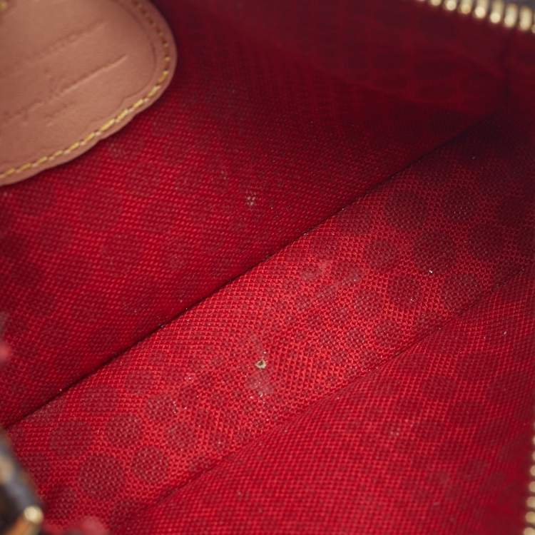 Pre Owned Louis Vuitton x Yayoi Kusama Pochette Accessoires Mini Painted Dots Monogram Canvas Clutch