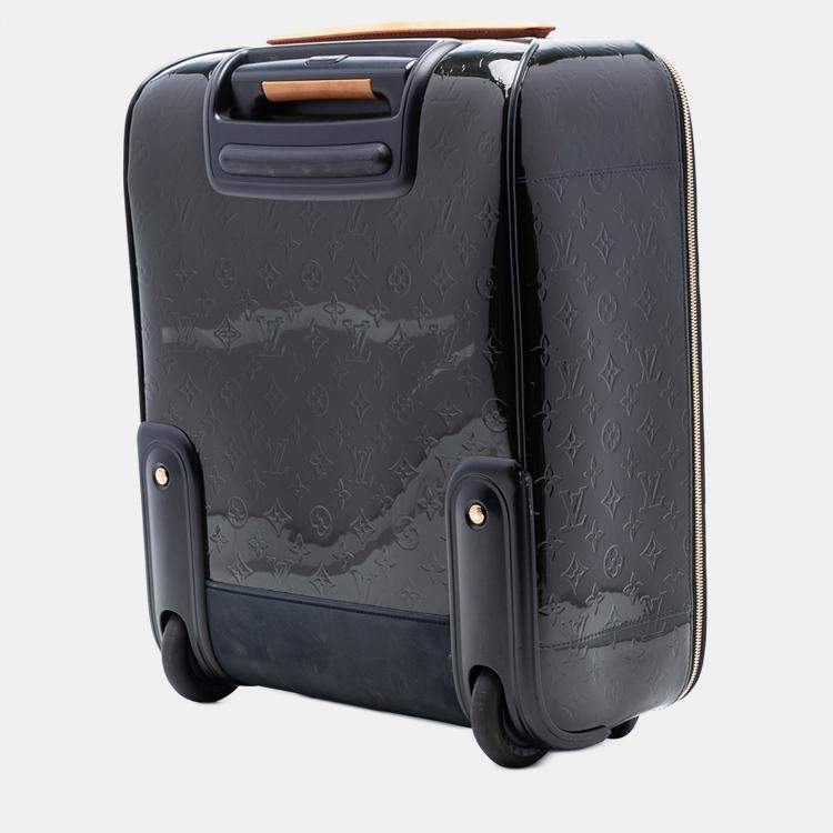 Pre Owned Louis Vuitton Blue Monogram Vernis Pegase 45