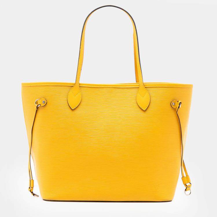 Pre Owned Louis Vuitton Yellow Epi Neverfull MM