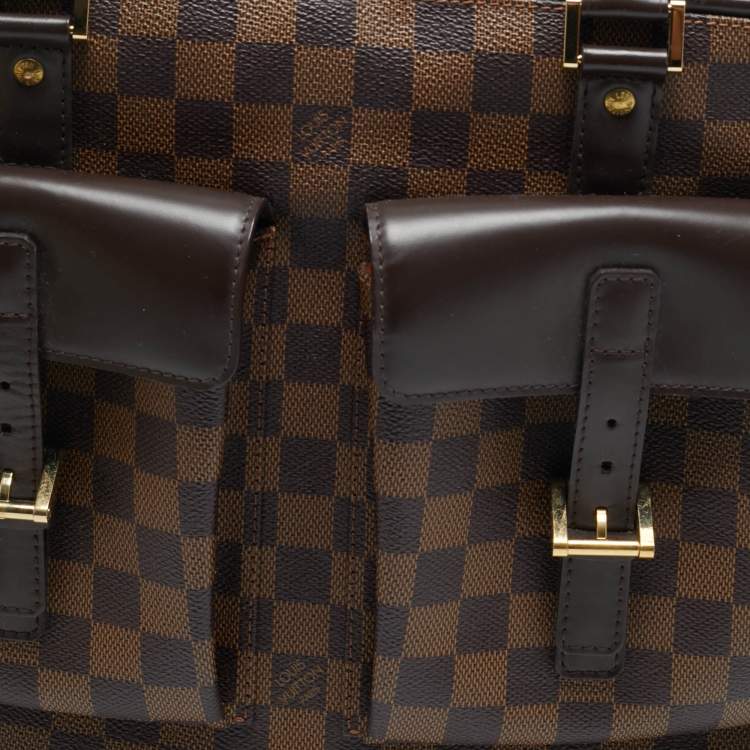 Pre Owned Louis Vuitton Manosque GM Damier Ebene Canvas Bag