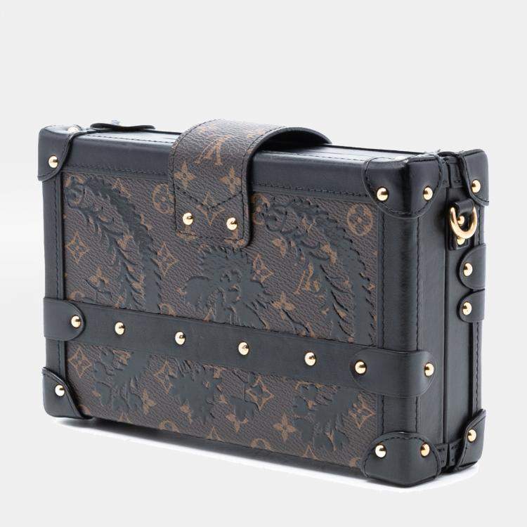 Pre Owned Louis Vuitton Brown Monogram Blossom Petite Malle