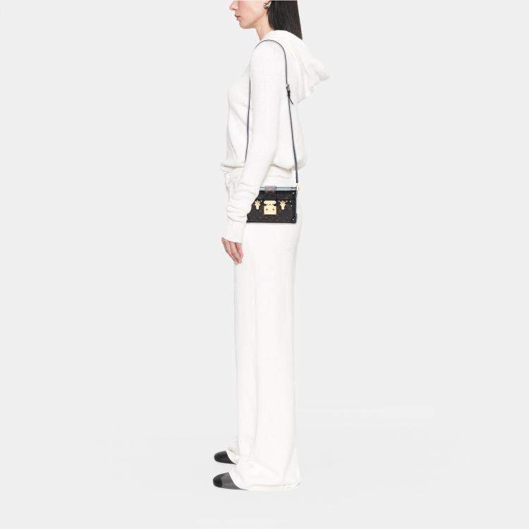 Pre Owned Louis Vuitton Brown Monogram Blossom Petite Malle