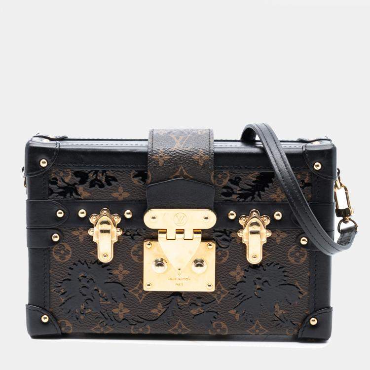 Pre Owned Louis Vuitton Brown Monogram Blossom Petite Malle