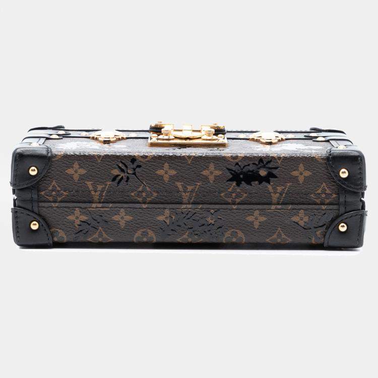 Pre Owned Louis Vuitton Brown Monogram Blossom Petite Malle
