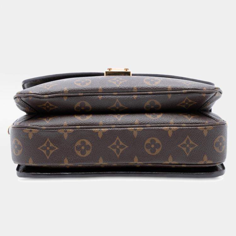 Pre Owned Louis Vuitton Brown Monogram Pochette Metis