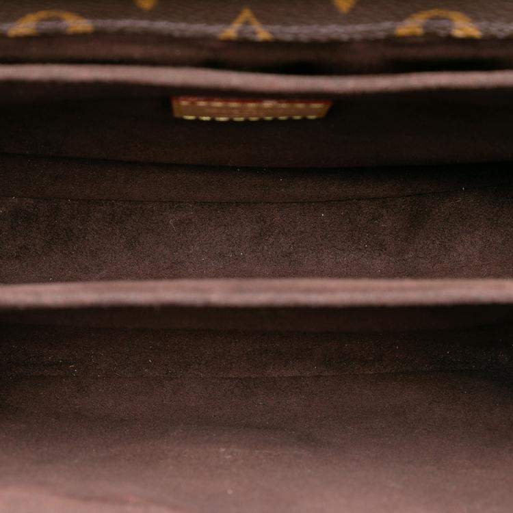 Pre Owned Louis Vuitton Brown Monogram Pochette Metis