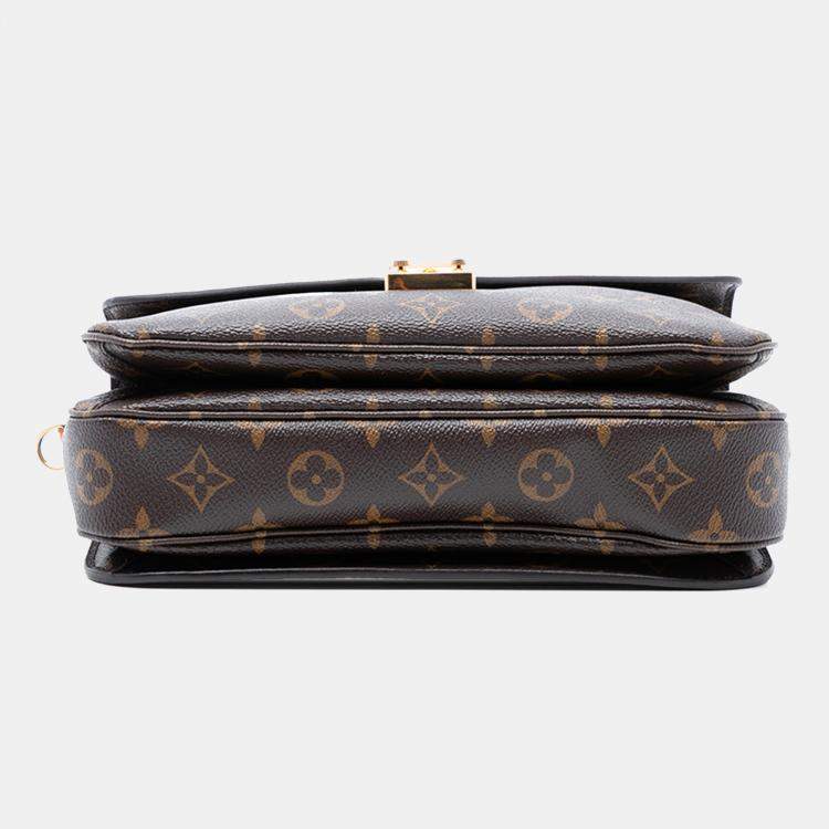 Pre Owned Louis Vuitton Brown Monogram Pochette Metis