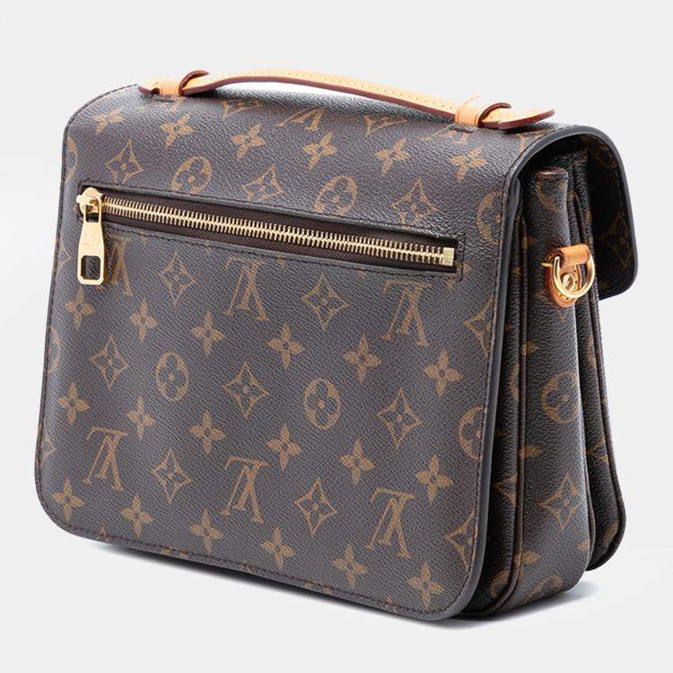 Pre Owned Louis Vuitton Brown Monogram Pochette Metis