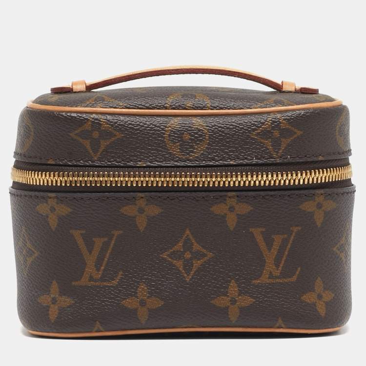 Pre Owned Louis Vuitton Nice Nano Monogram Canvas Pouch Clutch