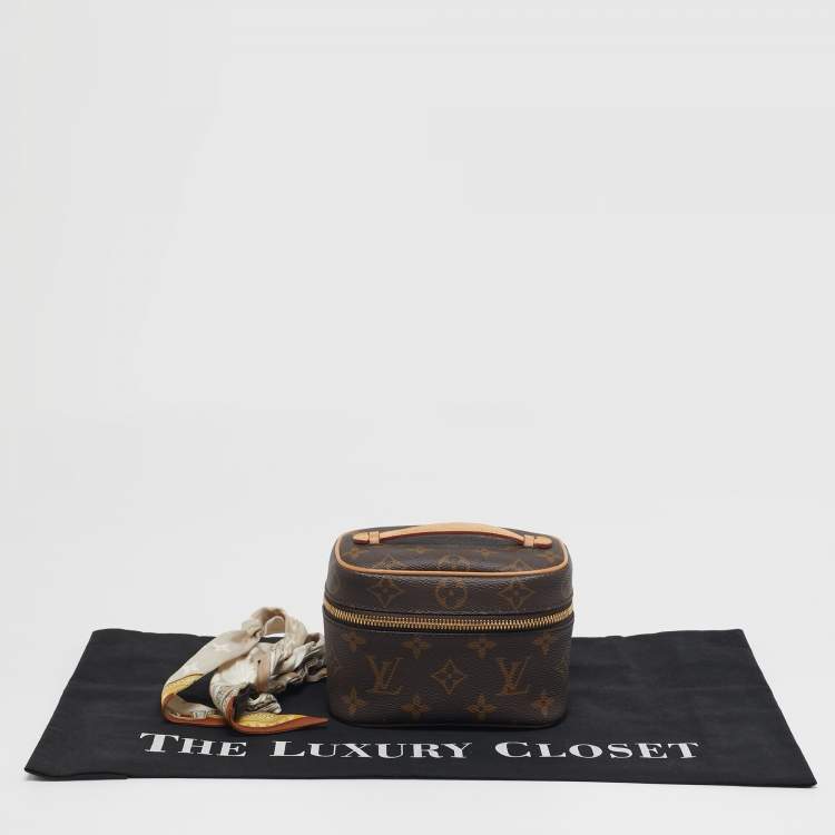 Pre Owned Louis Vuitton Nice Nano Monogram Canvas Pouch Clutch