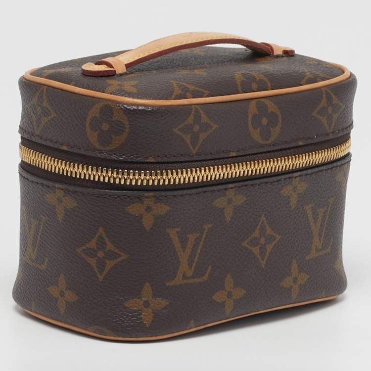 Pre Owned Louis Vuitton Nice Nano Monogram Canvas Pouch Clutch