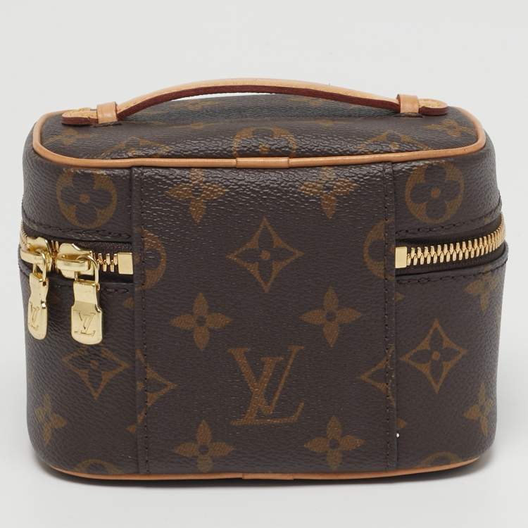 Pre Owned Louis Vuitton Nice Nano Monogram Canvas Pouch Clutch
