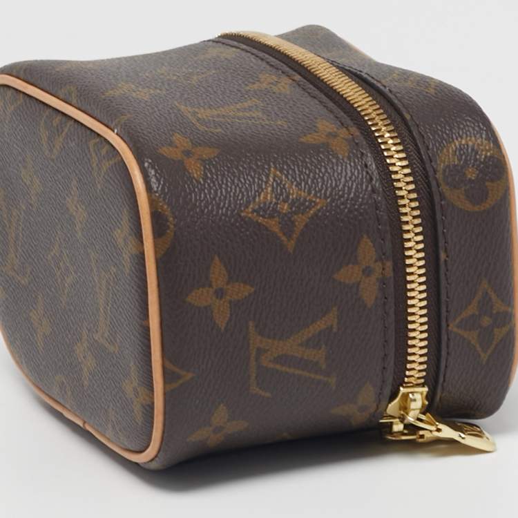 Pre Owned Louis Vuitton Nice Nano Monogram Canvas Pouch Clutch