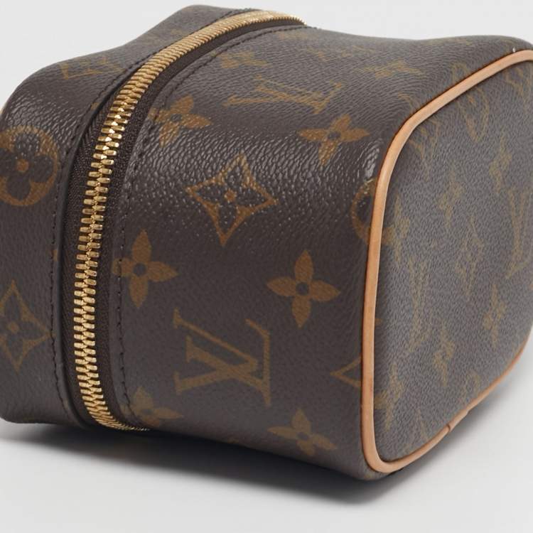 Pre Owned Louis Vuitton Nice Nano Monogram Canvas Pouch Clutch