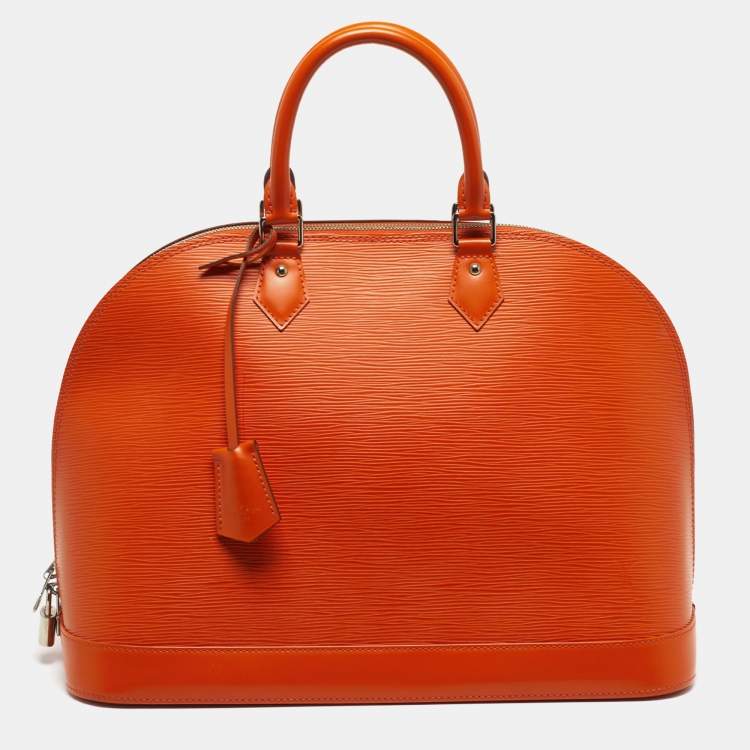 Pre Owned Louis Vuitton Alma GM Piment Epi Leather Satchel