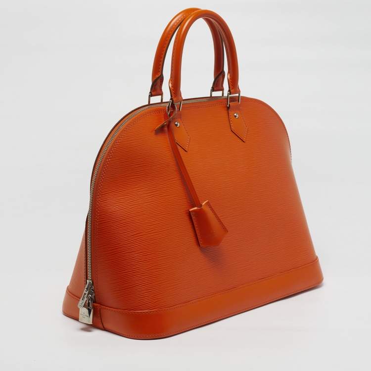 Pre Owned Louis Vuitton Alma GM Piment Epi Leather Satchel