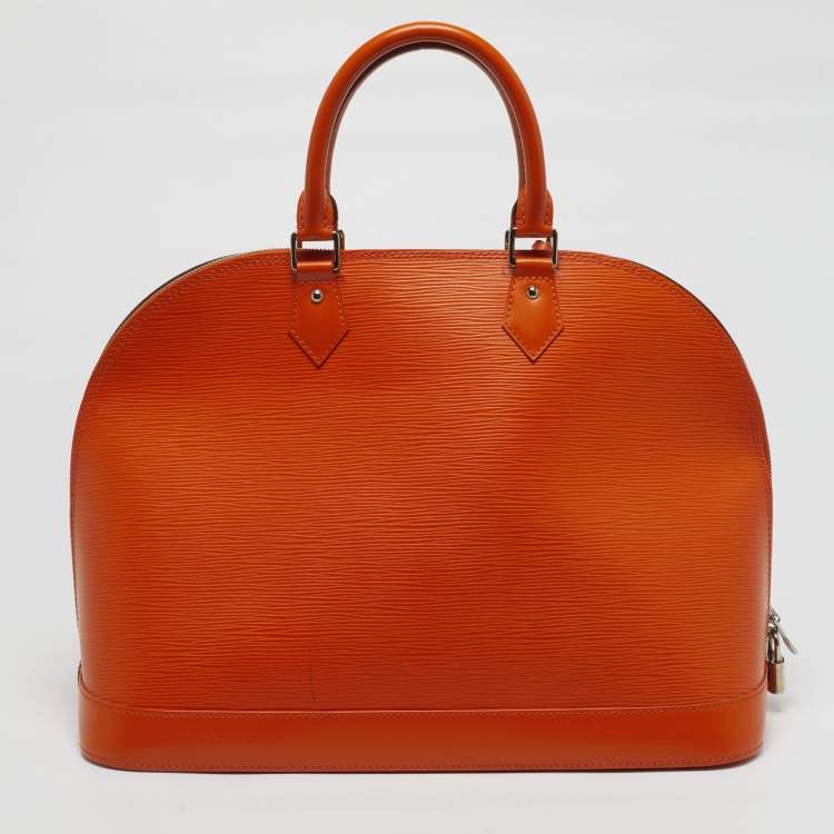Pre Owned Louis Vuitton Alma GM Piment Epi Leather Satchel