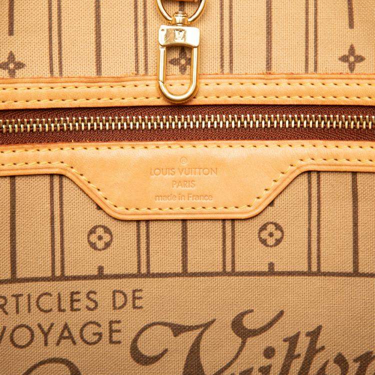 Pre Owned Louis Vuitton Brown Monogram Neverfull MM