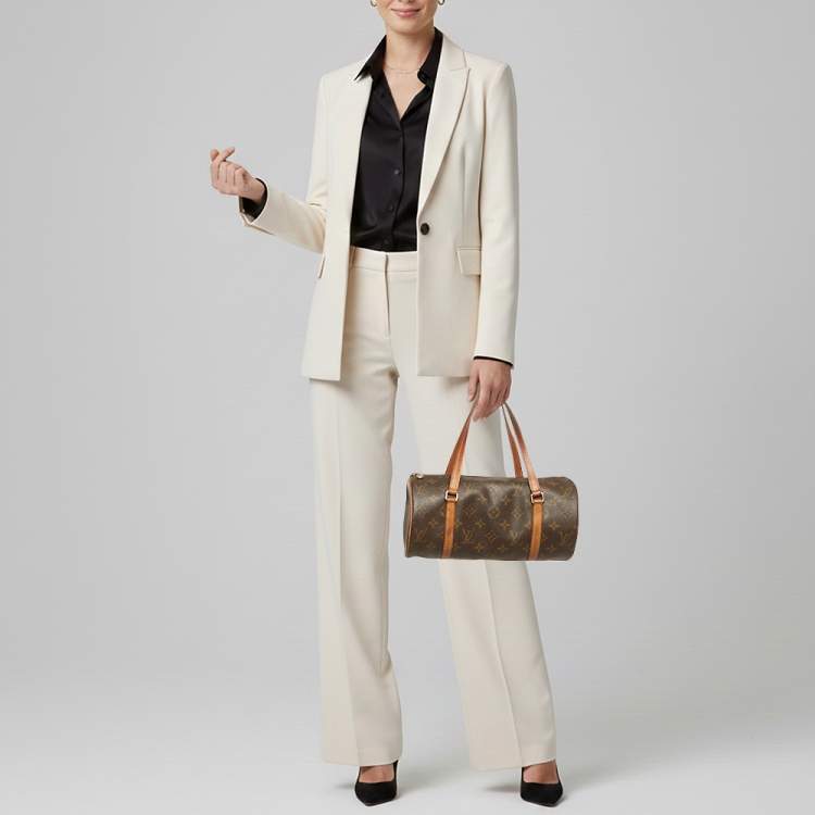 Pre Owned Louis Vuitton Papillon 26 Monogram Canvas Satchel