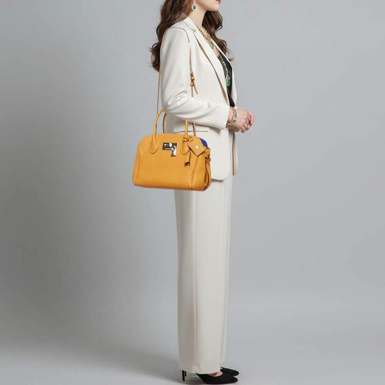 Pre Owned Louis Vuitton Milla PM Safran Leather Satchel