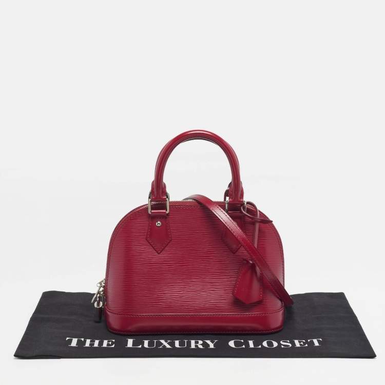 Pre Owned Louis Vuitton Alma BB Fuchsia Epi Leather Satchel