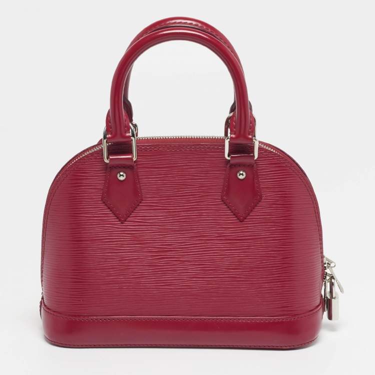 Pre Owned Louis Vuitton Alma BB Fuchsia Epi Leather Satchel
