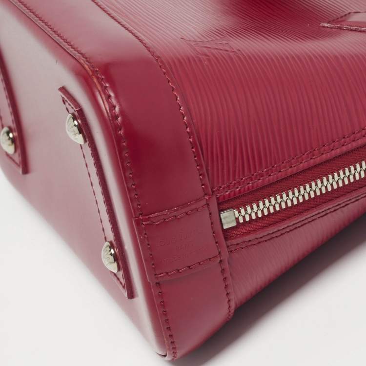 Pre Owned Louis Vuitton Alma BB Fuchsia Epi Leather Satchel