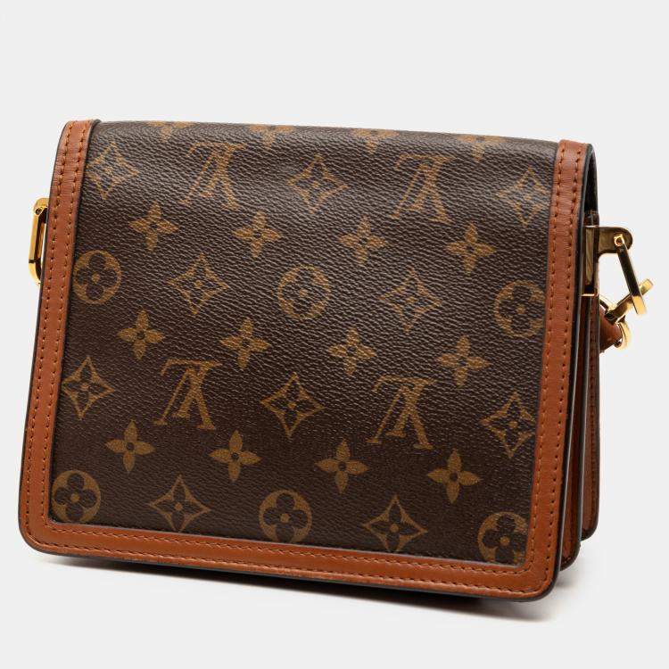 Pre Owned Louis Vuitton Brown Monogram Reverse Mini Dauphine