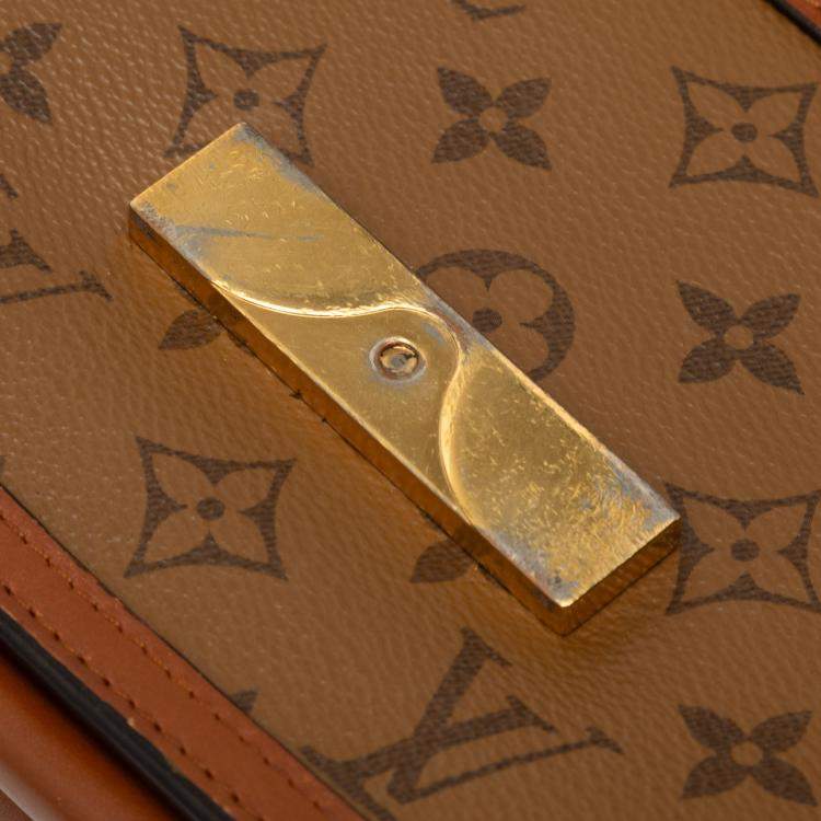Pre Owned Louis Vuitton Brown Monogram Reverse Mini Dauphine